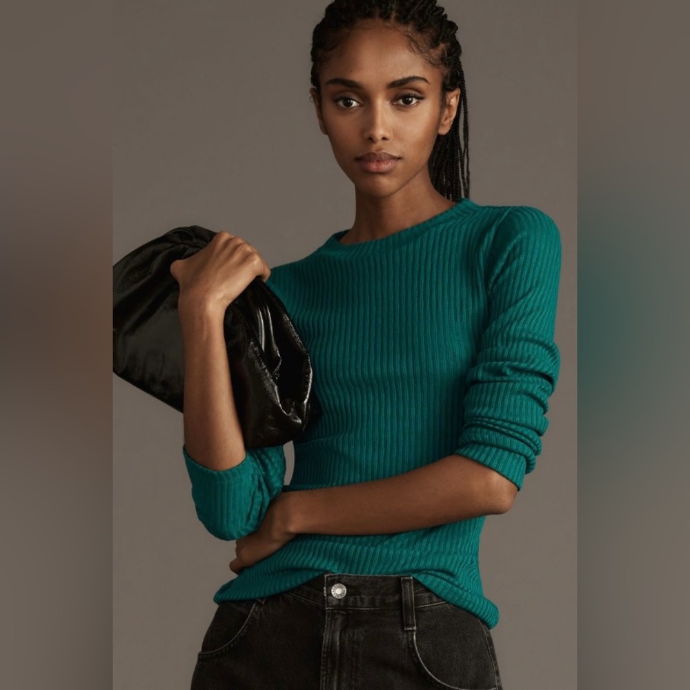 Anthropologie Pilcro Fitted Long Sleeve Top